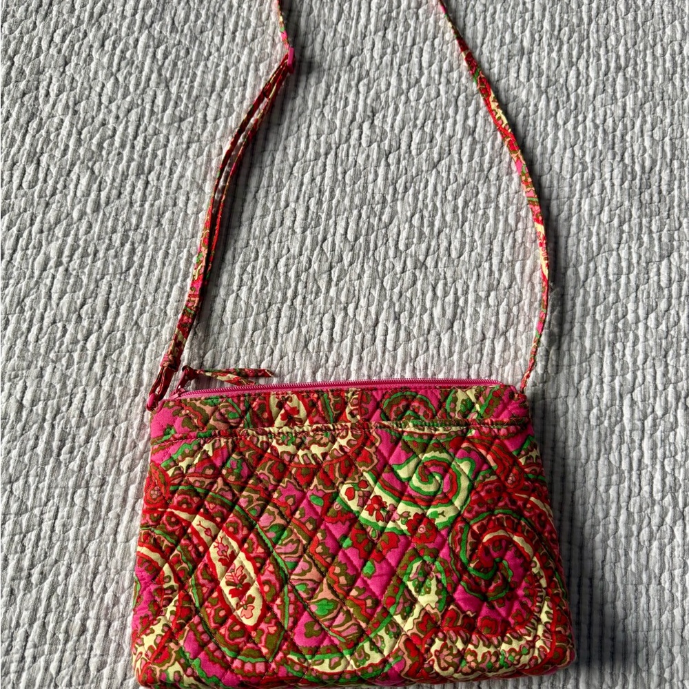 Vera Bradley Multicolor Paisley Crossbody Bag Pink Capri Pattern
